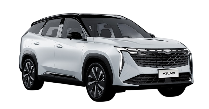 Geely Atlas в цвете Moonlight White